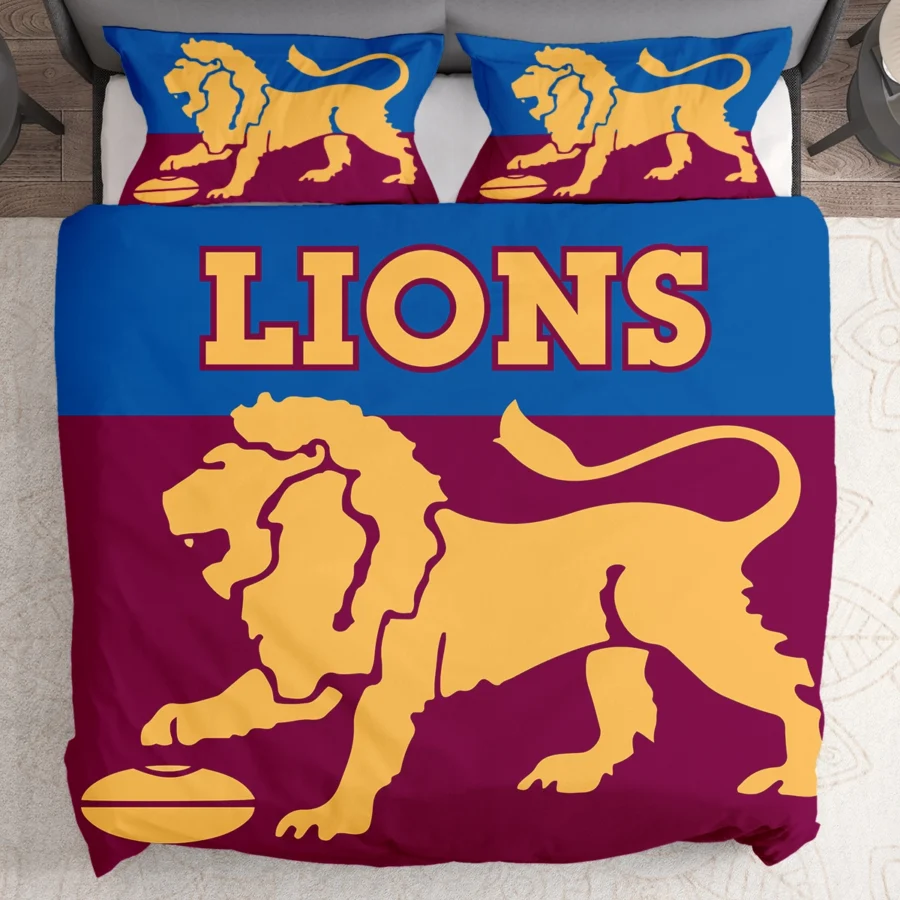 AFL Brisbane Lions Bedding Set Gift For Fans – HOAFL080725BD01BL - Image 2