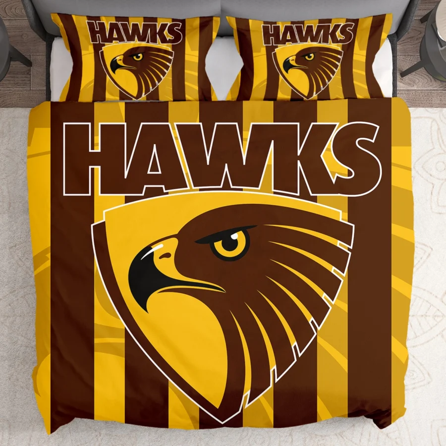AFL Hawthorn Hawks Bedding Set Gift For Fans – HOAFL080725BD01HAW - Image 2
