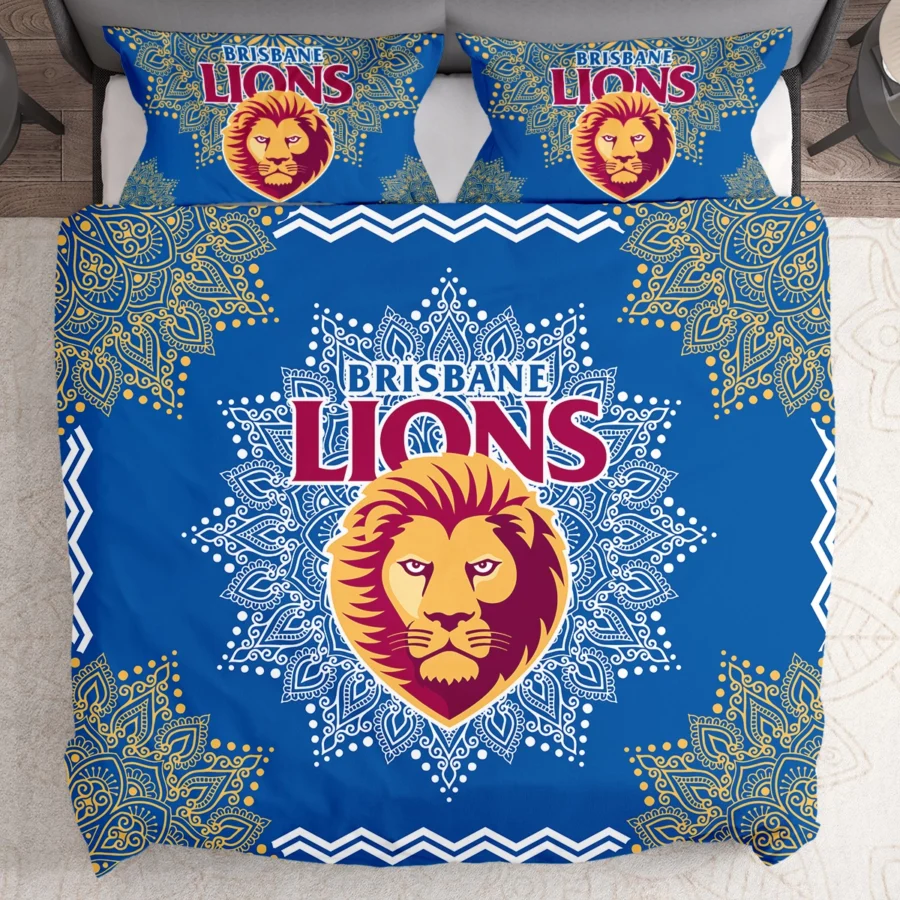 AFL Brisbane Lions Bedding Set Gift For Fans – HOAFL090725BD01BL - Image 2