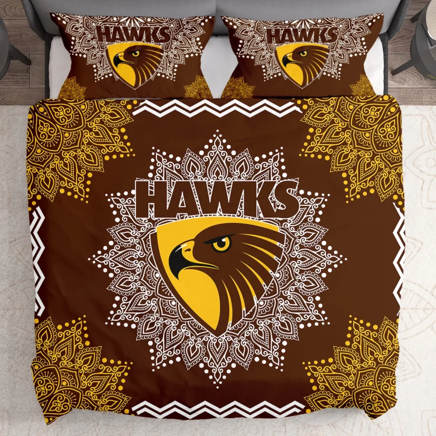 AFL Hawthorn Hawks Bedding Set Gift For Fans – HOAFL090725BD01HAW - Image 2