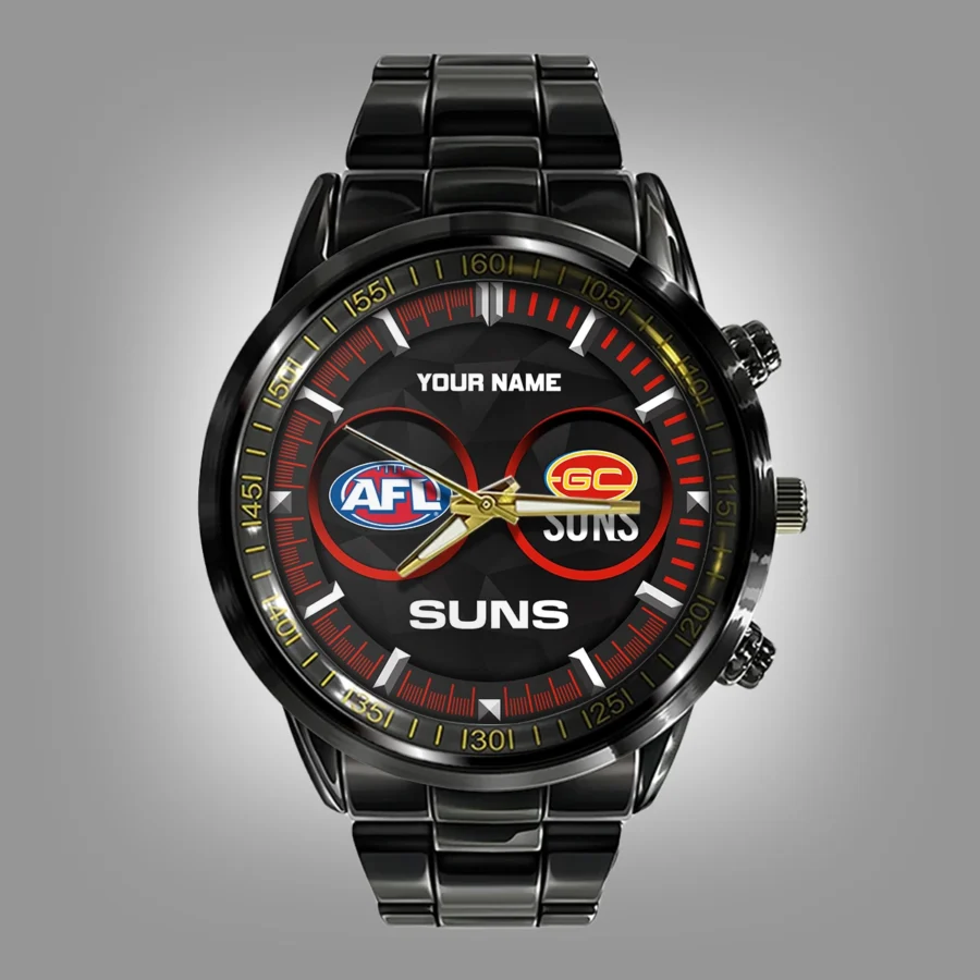 AFL Gold Coast SUNS Stainless Steel Watch Gift For Fans – HOAFL210725WA01GCFC - Image 2
