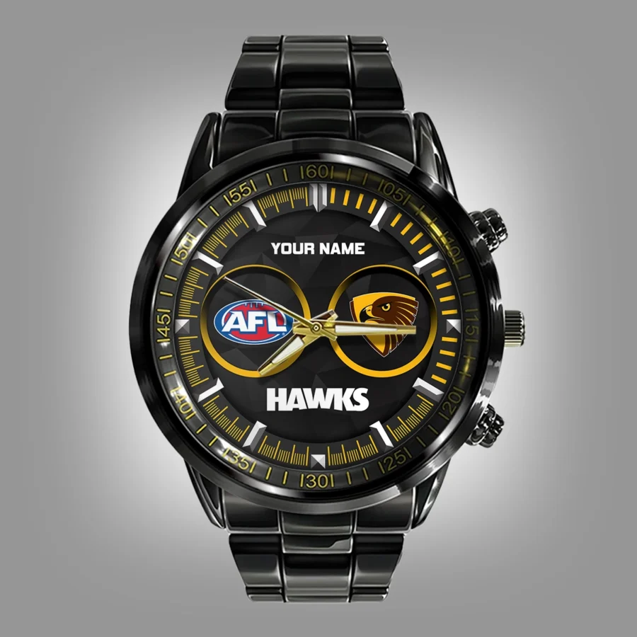 AFL Hawthorn Hawks Stainless Steel Watch Gift For Fans – HOAFL210725WA01HAW - Image 2