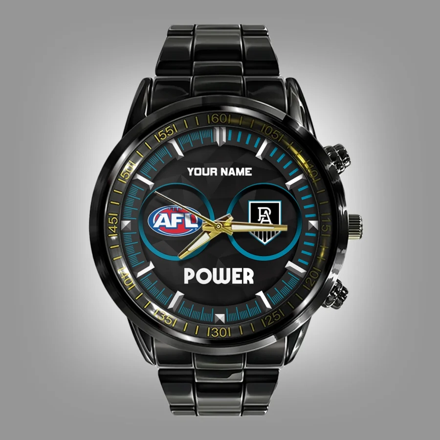 AFL Port Adelaide Power Stainless Steel Watch Gift For Fans – HOAFL210725WA01PORT - Image 2