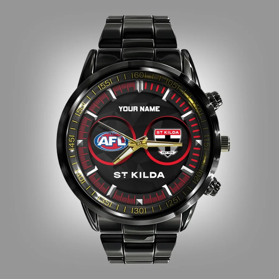 AFL St Kilda Saints Stainless Steel Watch Gift For Fans – HOAFL210725WA01STK - Image 2