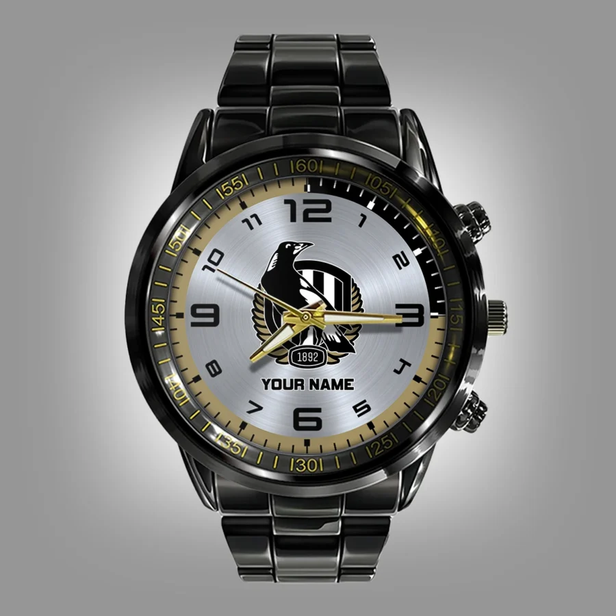 AFL Collingwood Magpies Stainless Steel Watch Gift For Fans – HOAFL210725WA02COLL - Image 2