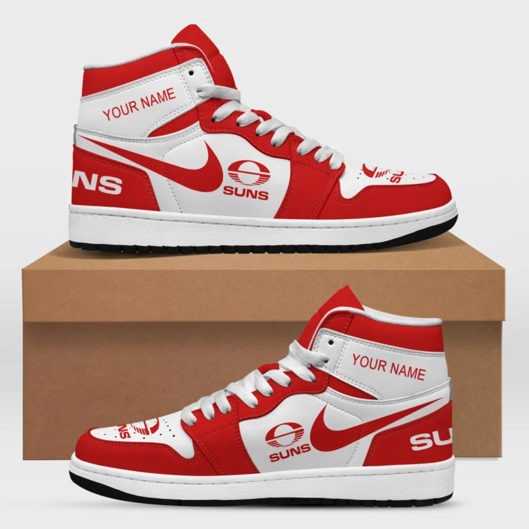 AFL Gold Coast SUNS Air Jordan 1 High Custom Gift For Fans – HOAFL240725AJ01GCFC