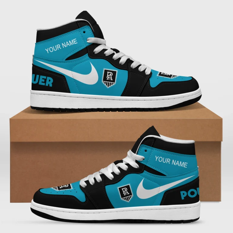 AFL Port Adelaide Power Air Jordan 1 High Custom Gift For Fans – HOAFL240725AJ01PORT