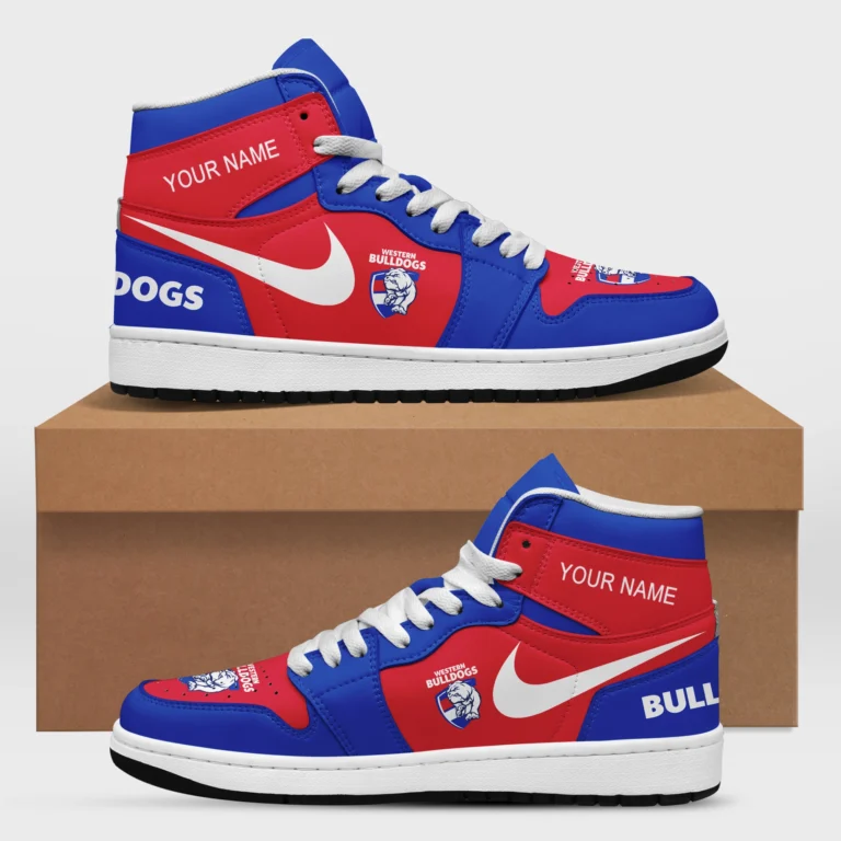 AFL Western Bulldogs Air Jordan 1 High Custom Gift For Fans – HOAFL240725AJ01WB