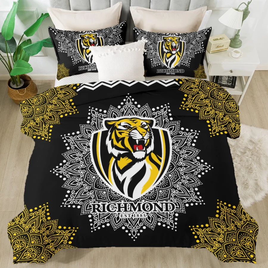 AFL Richmond Tigers Bedding Set Gift For Fans – HOAFL090725BD01RICH