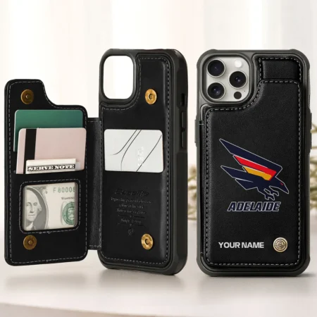 AFL Adelaide Crows Personalized Name - Leather Flip Wallet Phone Case HOAFL010725LPC01ADEL