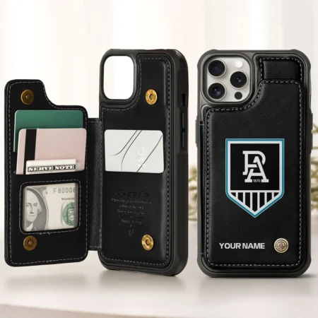 AFL Port Adelaide Power Personalized Name - Leather Flip Wallet Phone Case HOAFL010725LPC01PORT