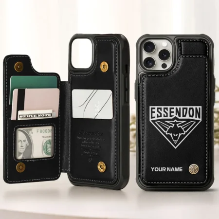 AFL Essendon Bombers Personalized Name - Leather Flip Wallet Phone Case HOAFL010725LPC02ESS
