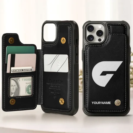 AFL GWS Giants Personalized Name - Leather Flip Wallet Phone Case HOAFL010725LPC02GWS
