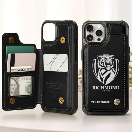 AFL Richmond Tigers Personalized Name - Leather Flip Wallet Phone Case HOAFL010725LPC02RICH