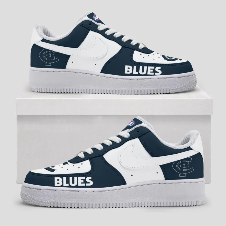 AFL Carlton Blues Custom Air Low-Top Sneakers Gift For Fans – HOAFL100725AF01CARL - Image 2