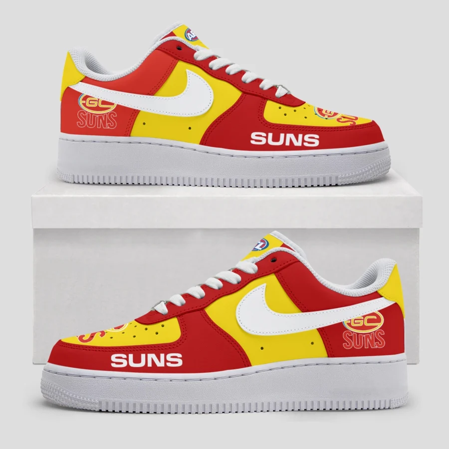 AFL Gold Coast SUNS Custom Air Low-Top Sneakers Gift For Fans – HOAFL100725AF01GCFC - Image 2