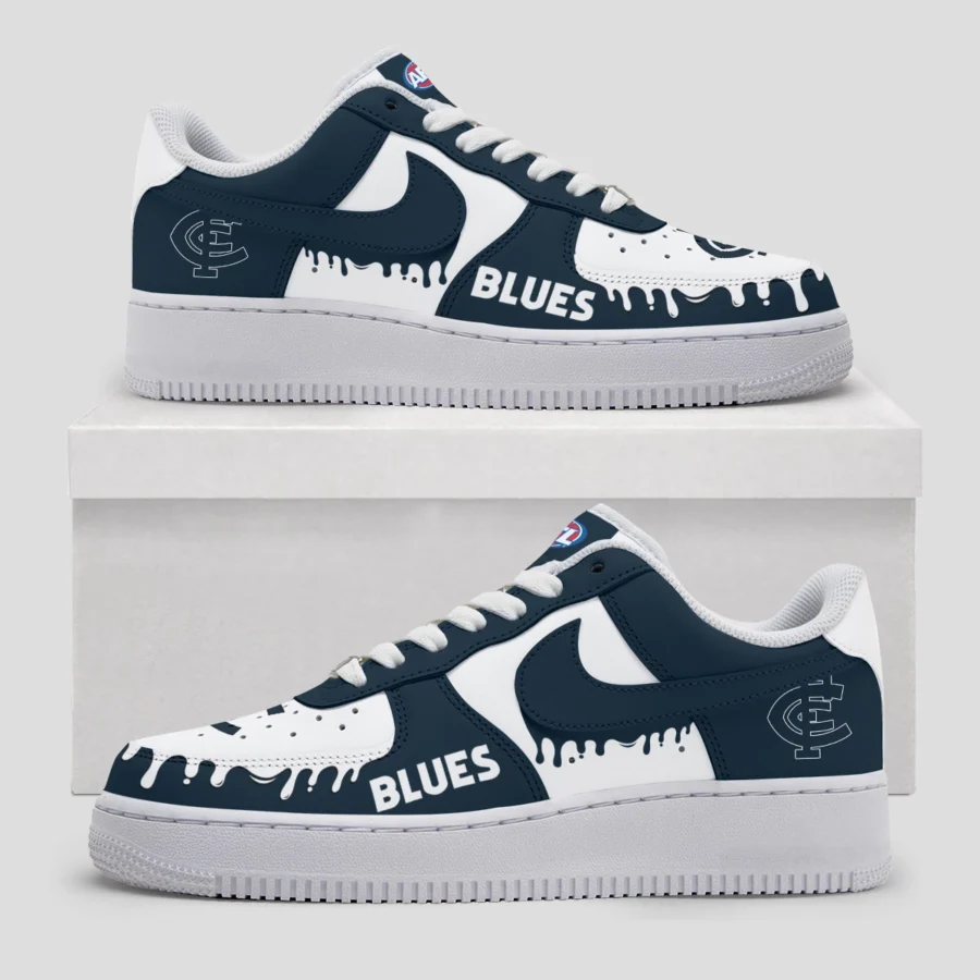 AFL Carlton Blues Custom Air Low-Top Sneakers Gift For Fans – HOAFL110725AF01CARL - Image 3