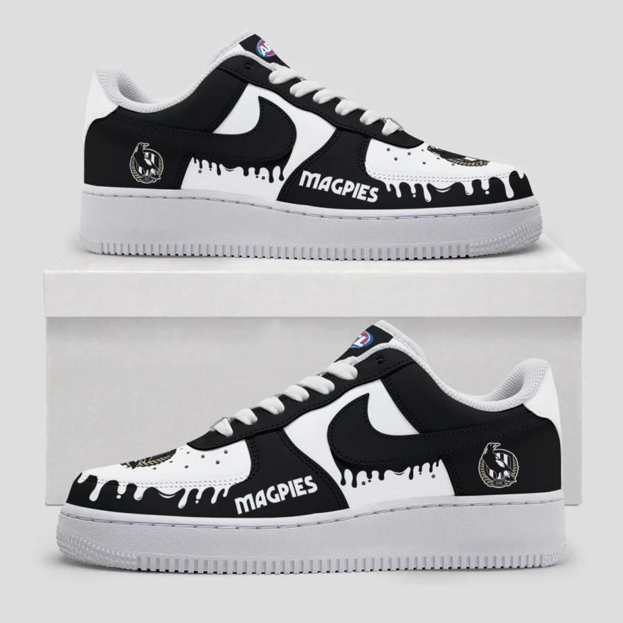 AFL Collingwood Magpies Custom Air Low-Top Sneakers Gift For Fans – HOAFL110725AF01COLL - Image 3