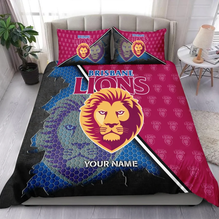 AFL Brisbane Lions Bedding Set Gift For Fans – HOAFL070725BD01BL - Image 3