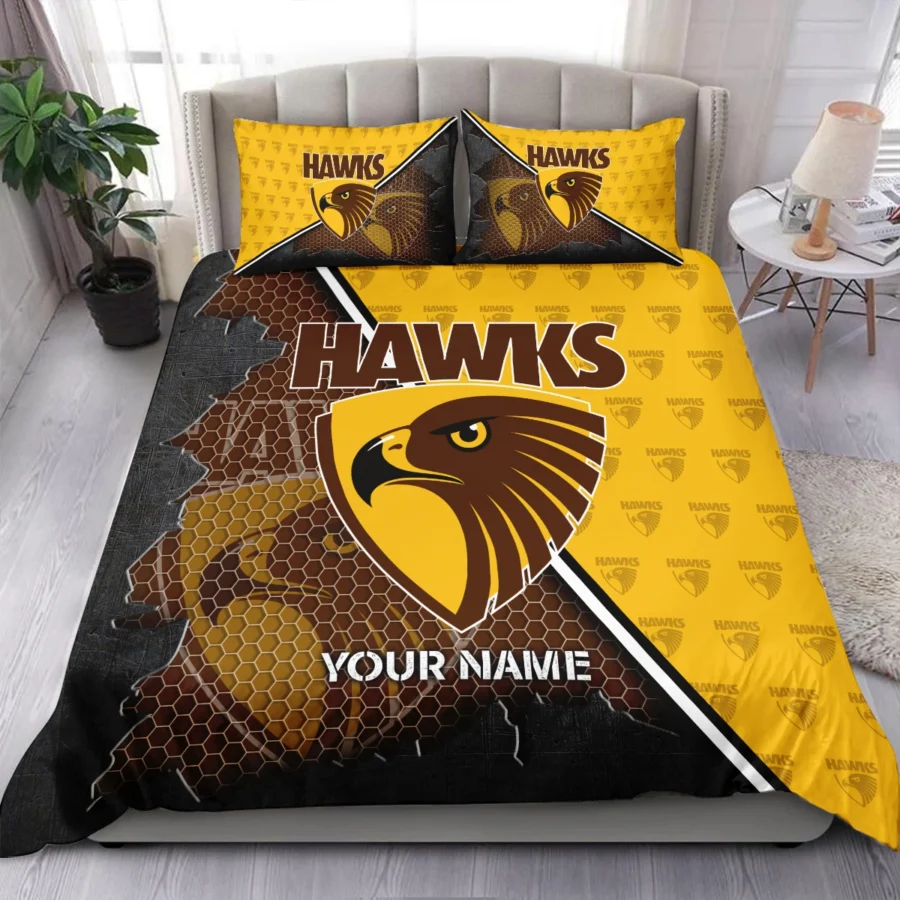 AFL Hawthorn Hawks Bedding Set Gift For Fans – HOAFL070725BD01HAW - Image 3