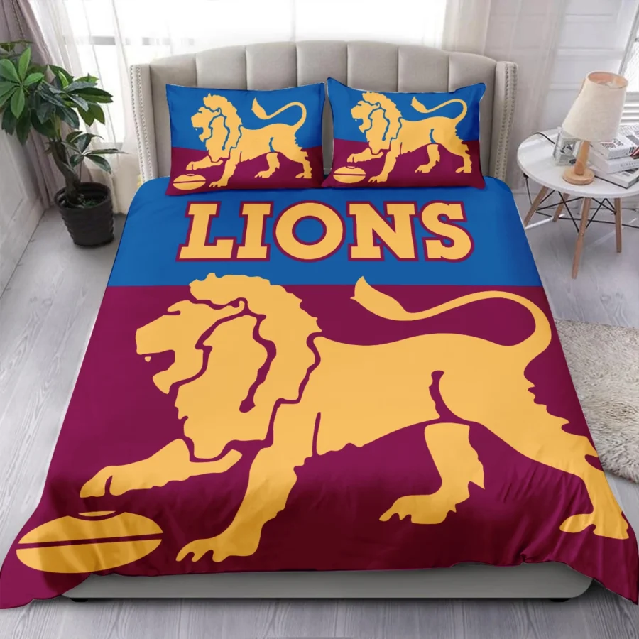 AFL Brisbane Lions Bedding Set Gift For Fans – HOAFL080725BD01BL - Image 3