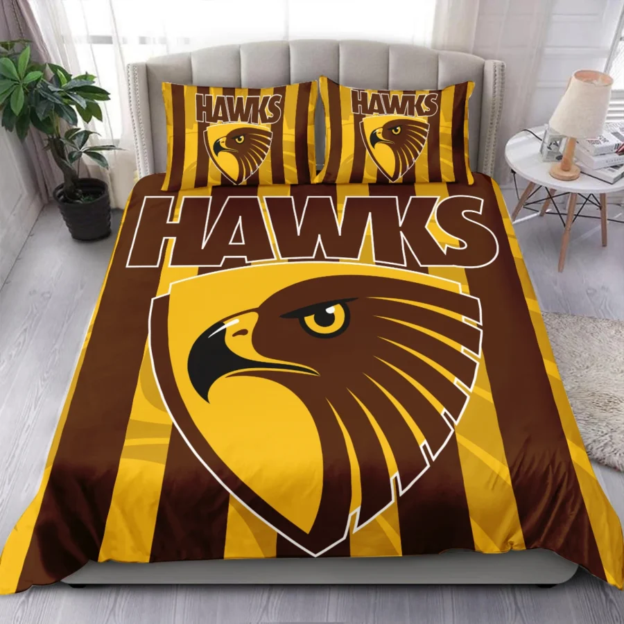 AFL Hawthorn Hawks Bedding Set Gift For Fans – HOAFL080725BD01HAW - Image 3
