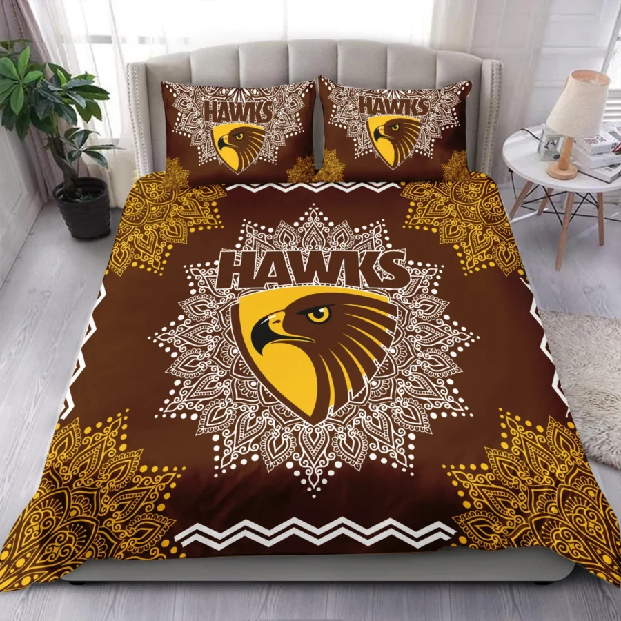 AFL Hawthorn Hawks Bedding Set Gift For Fans – HOAFL090725BD01HAW - Image 3