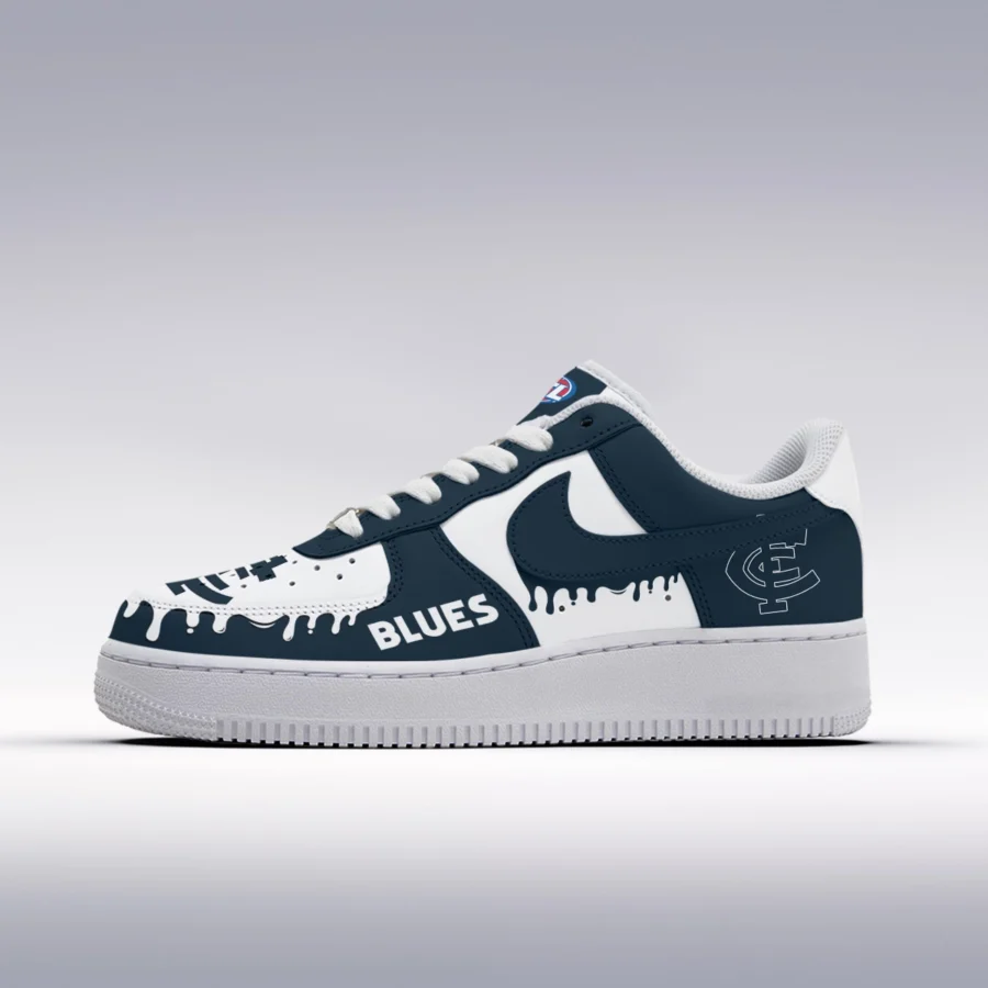 AFL Carlton Blues Custom Air Low-Top Sneakers Gift For Fans – HOAFL110725AF01CARL - Image 2