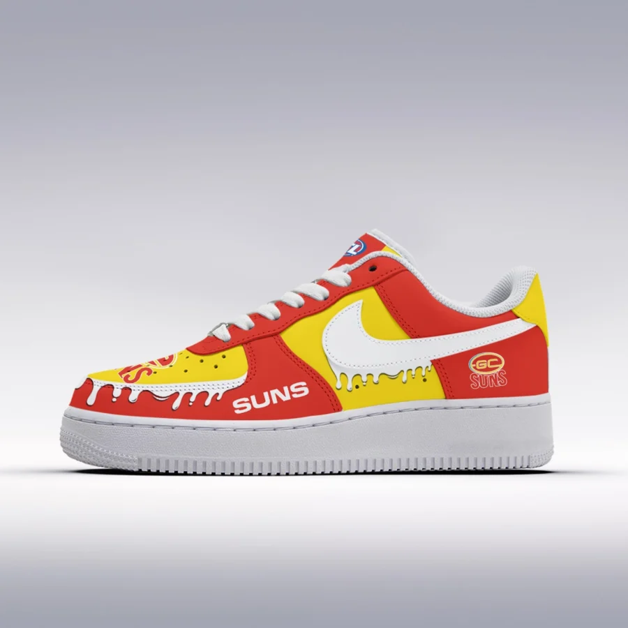 AFL Gold Coast SUNS Custom Air Low-Top Sneakers Gift For Fans – HOAFL110725AF01GCFC - Image 2