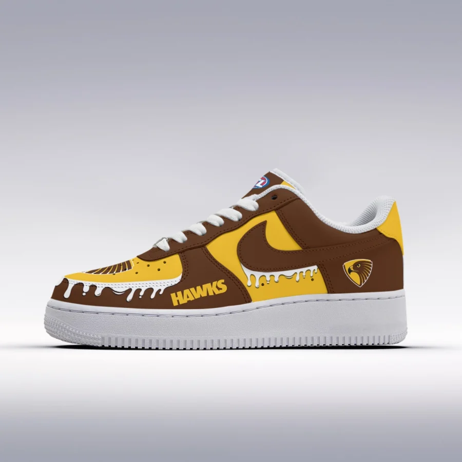 AFL Hawthorn Hawks Custom Air Low-Top Sneakers Gift For Fans – HOAFL110725AF01HAW - Image 2