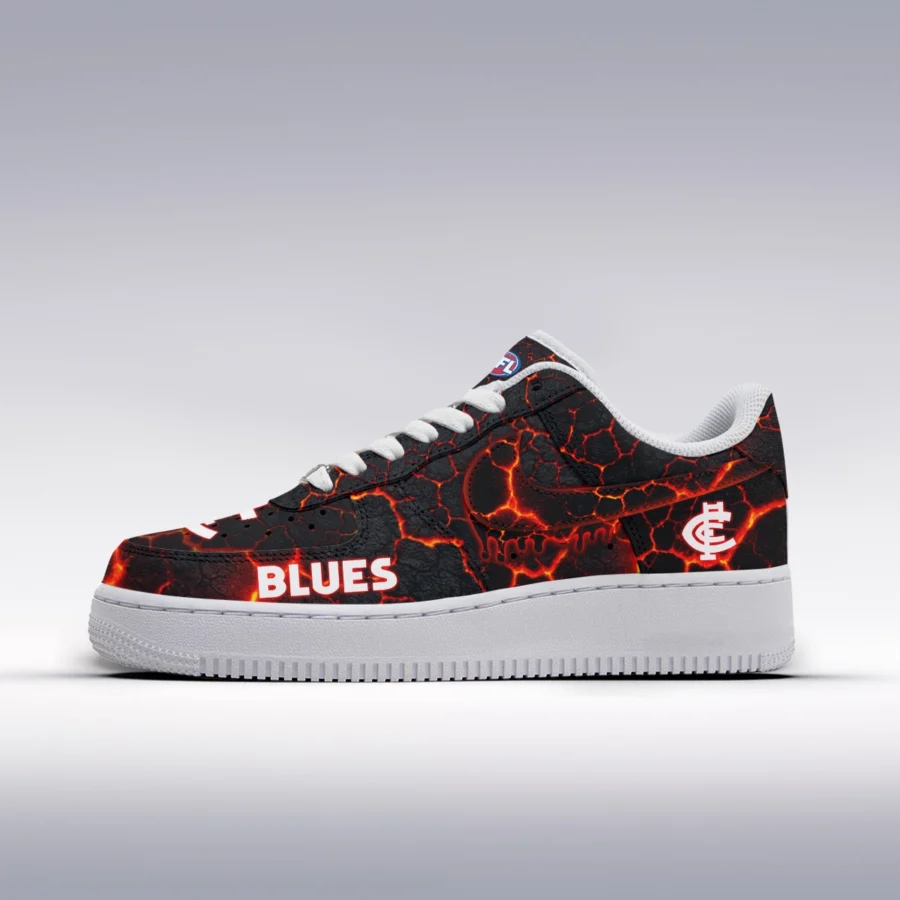 AFL Carlton Blues Custom Air Low-Top Sneakers Gift For Fans – HOAFL120725AF01CARL - Image 2