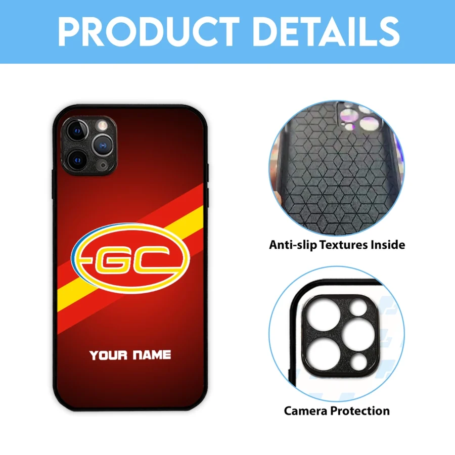 AFL Gold Coast SUNS Phone Case – Dustproof, Scratch & Shock Resistant – HOAFL020725PC01GCFC - Image 6