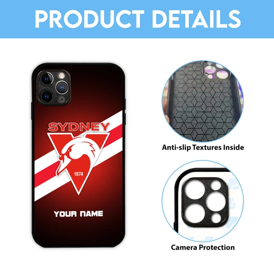 AFL Sydney Swans Phone Case – Dustproof, Scratch & Shock Resistant – HOAFL020725PC01SYD - Image 6