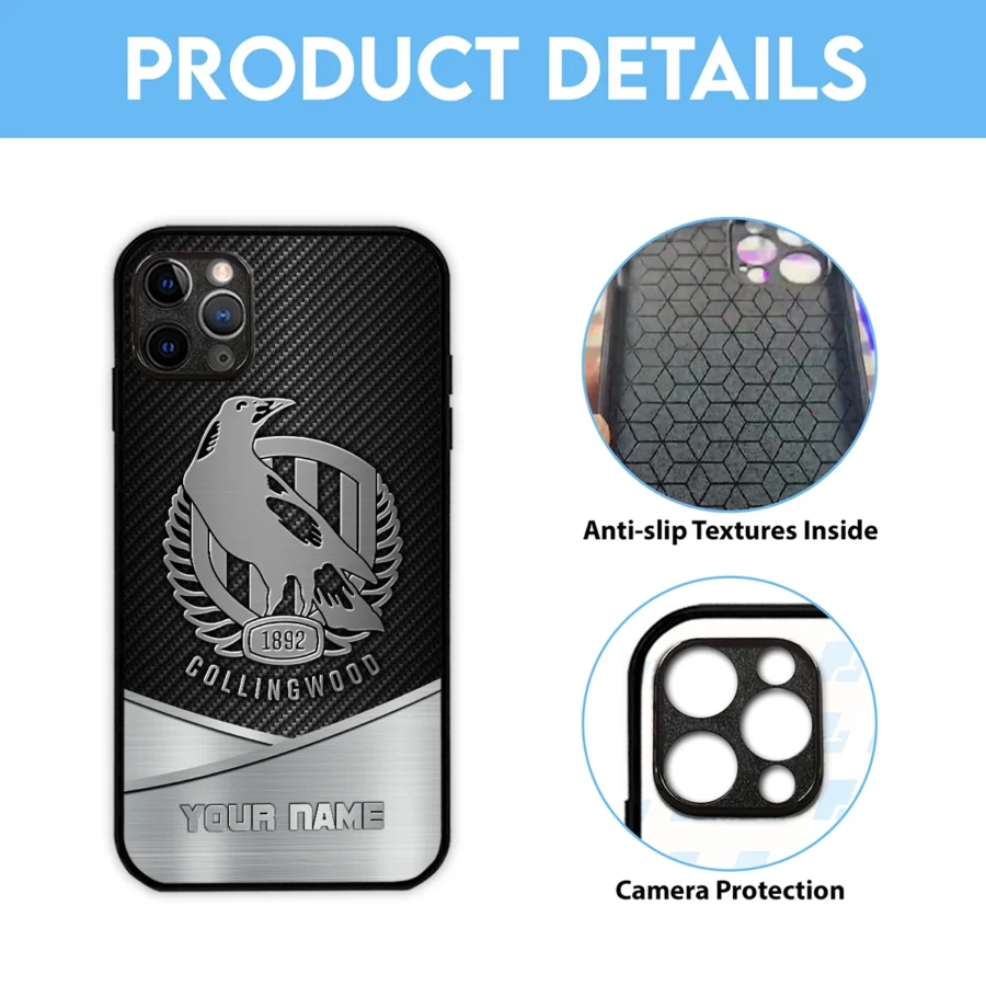 AFL Collingwood Magpies Phone Case – Dustproof, Scratch & Shock Resistant – HOAFL040725PC01COLL - Image 6