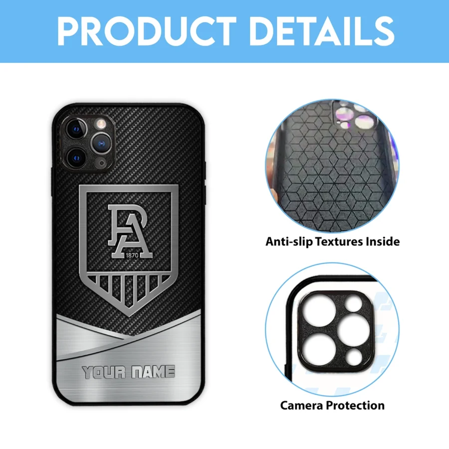 AFL Port Adelaide Power Phone Case – Dustproof, Scratch & Shock Resistant – HOAFL040725PC01PORT - Image 6