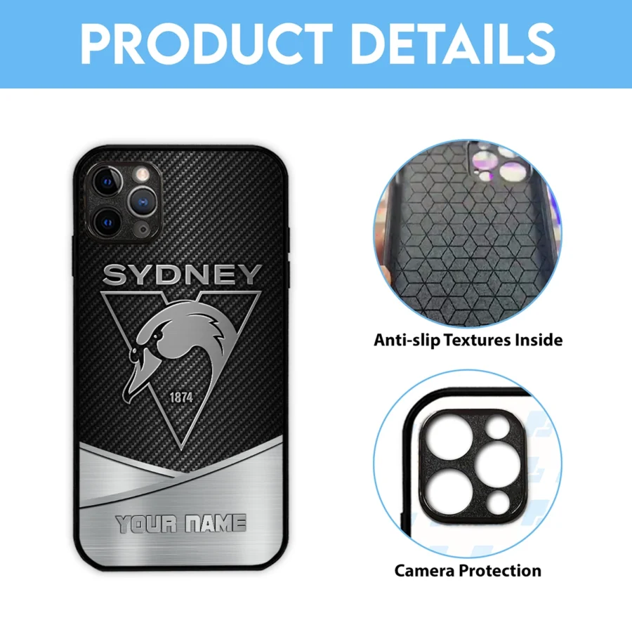 AFL Sydney Swans Phone Case – Dustproof, Scratch & Shock Resistant – HOAFL040725PC01SYD - Image 6