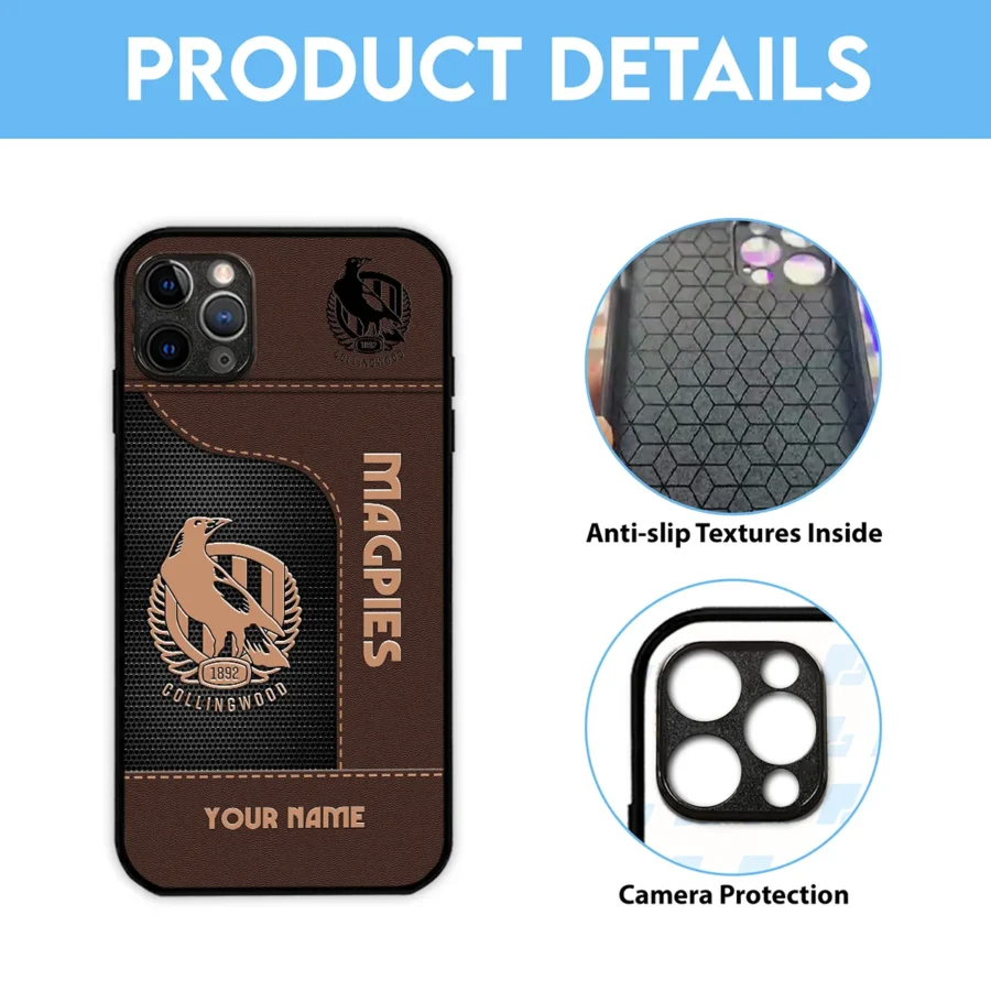 AFL Collingwood Magpiess Phone Case – Dustproof, Scratch & Shock Resistant – HOAFL220725PC01COLL - Image 5