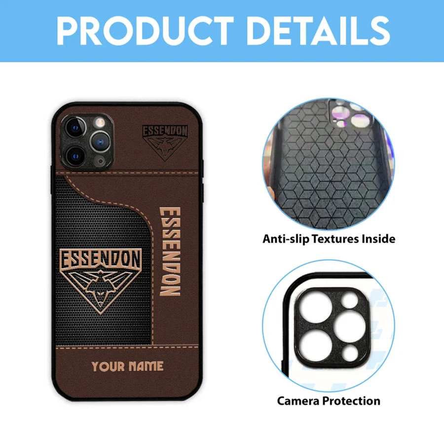 AFL Essendon Bomberss Phone Case – Dustproof, Scratch & Shock Resistant – HOAFL220725PC01ESS - Image 5