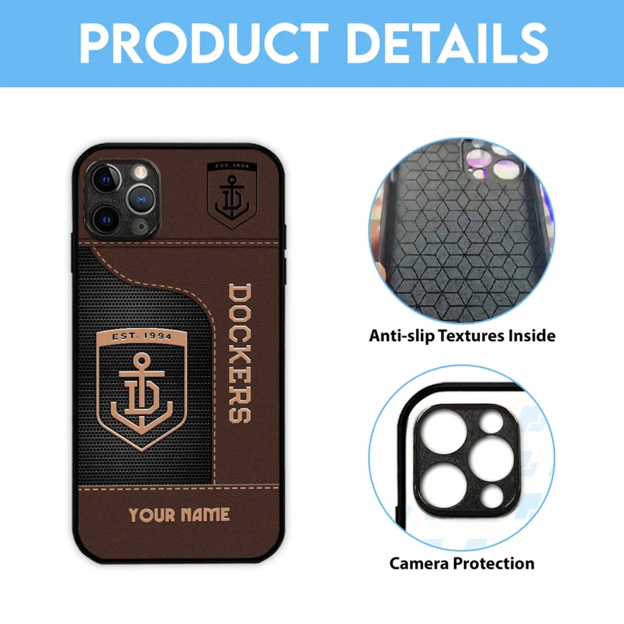 AFL Fremantle Dockerss Phone Case – Dustproof, Scratch & Shock Resistant – HOAFL220725PC01FRE - Image 5