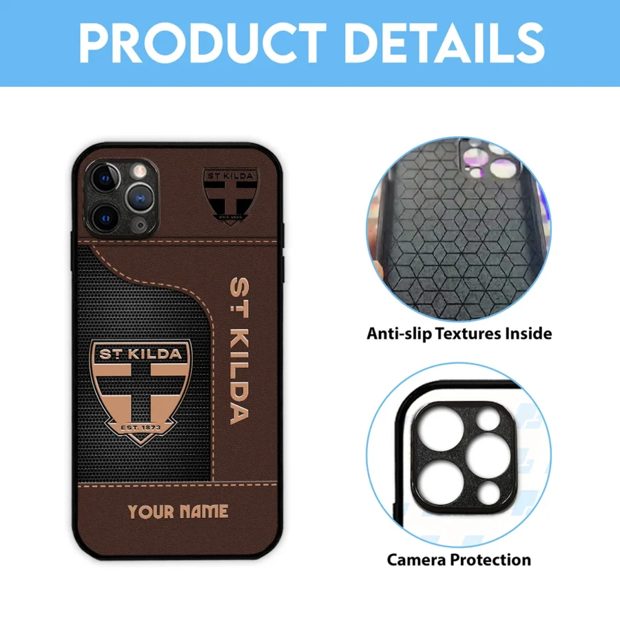 AFL St Kilda Saintss Phone Case – Dustproof, Scratch & Shock Resistant – HOAFL220725PC01STK - Image 5