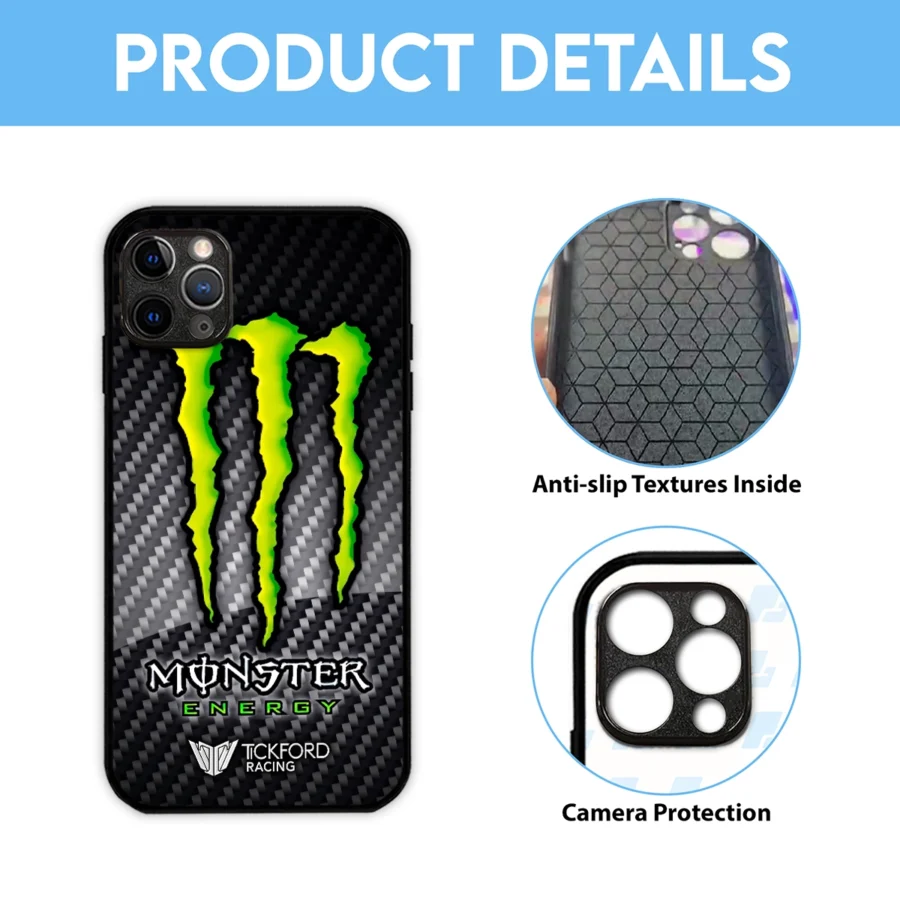 Monster Castrol Racing Phone Case – Dustproof, Scratch & Shock Resistant – HOSPC030725PC01TF - Image 4