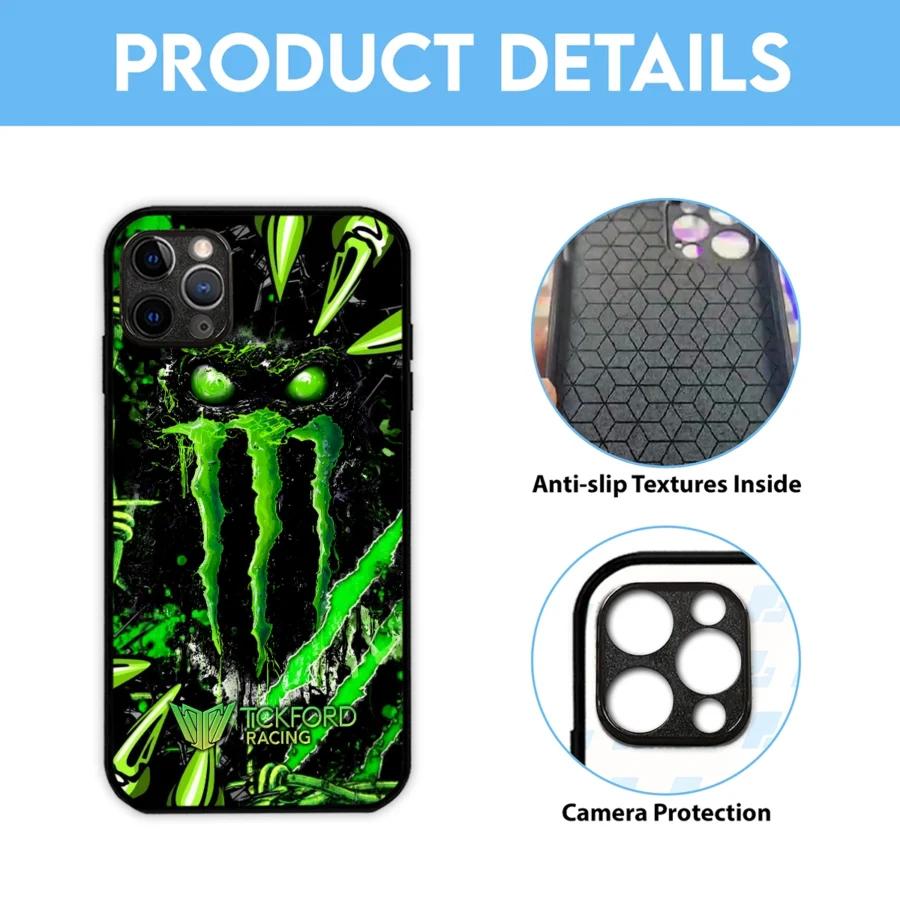 Monster Castrol Racing Phone Case – Dustproof, Scratch & Shock Resistant – HOSPC030725PC02TF - Image 4