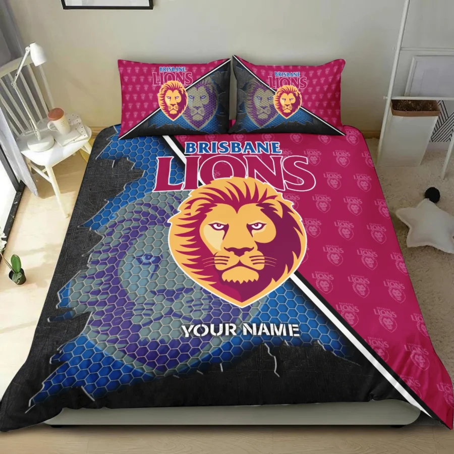 AFL Brisbane Lions Bedding Set Gift For Fans – HOAFL070725BD01BL - Image 4