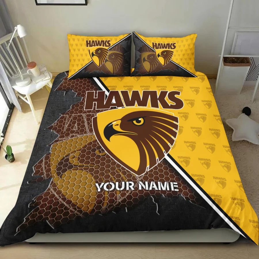 AFL Hawthorn Hawks Bedding Set Gift For Fans – HOAFL070725BD01HAW - Image 4