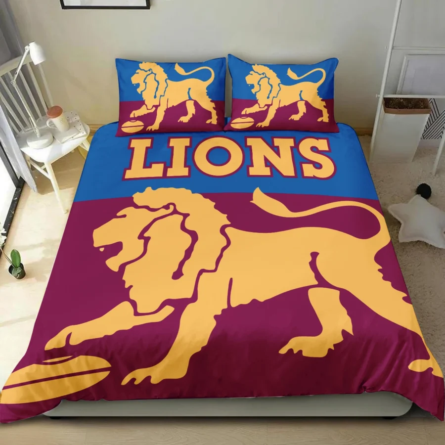 AFL Brisbane Lions Bedding Set Gift For Fans – HOAFL080725BD01BL - Image 4
