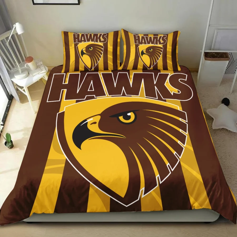 AFL Hawthorn Hawks Bedding Set Gift For Fans – HOAFL080725BD01HAW - Image 4