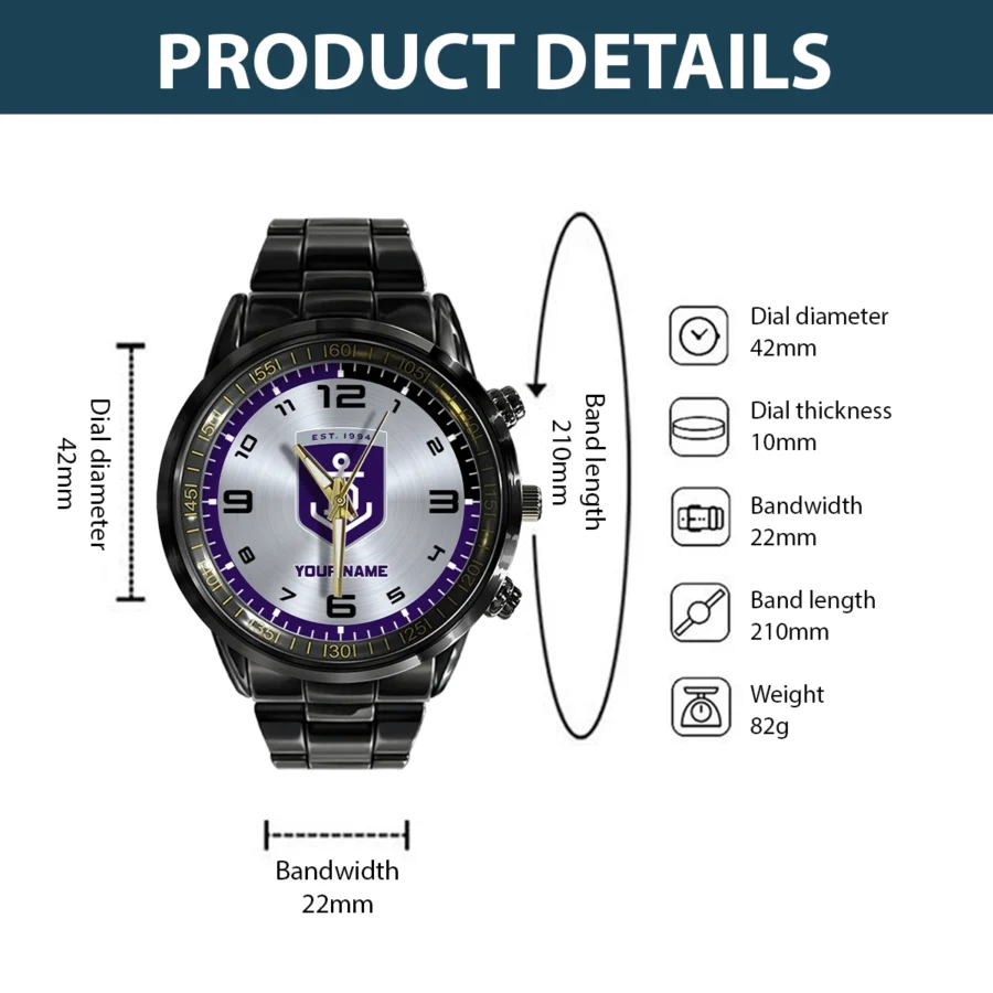 AFL Fremantle Dockers Stainless Steel Watch Gift For Fans – HOAFL210725WA02FRE - Image 3