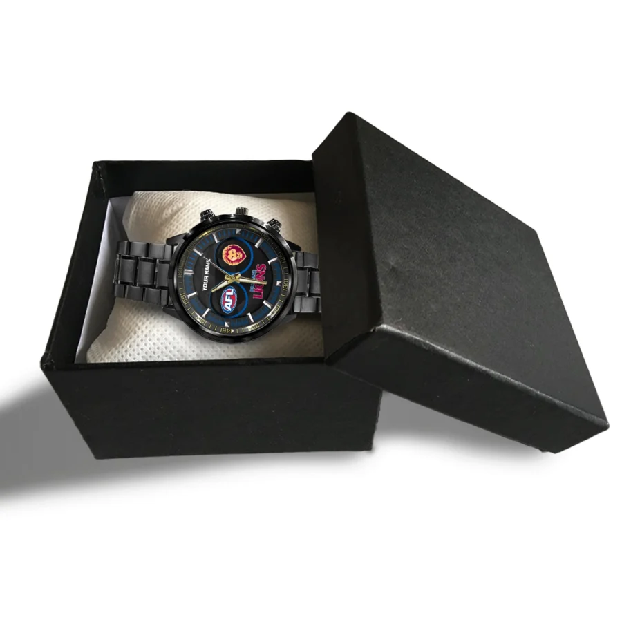 AFL Brisbane Lions Stainless Steel Watch Gift For Fans – HOAFL210725WA01BL - Image 4
