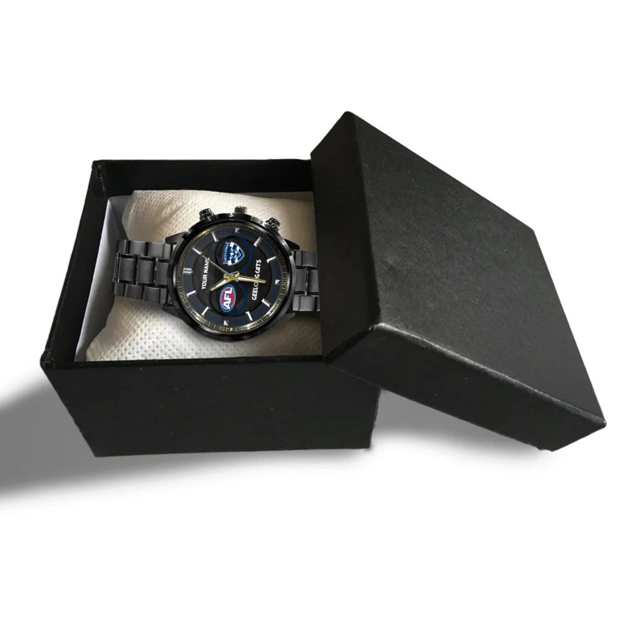 AFL Geelong Cats Stainless Steel Watch Gift For Fans – HOAFL210725WA01GEEL - Image 4