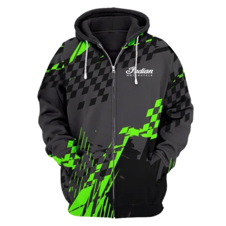 Indian Motorcycle Motorcycles Exclusive Logo Zipper Hoodie HOMO190725A01IND-ZHD